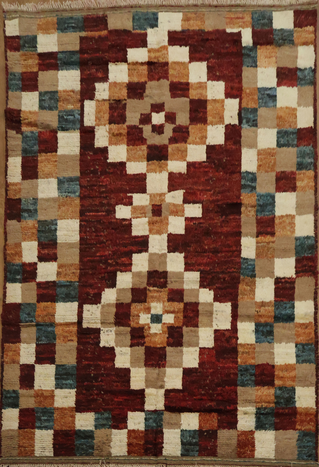 Checkered Moroccan Area Rug 6x8