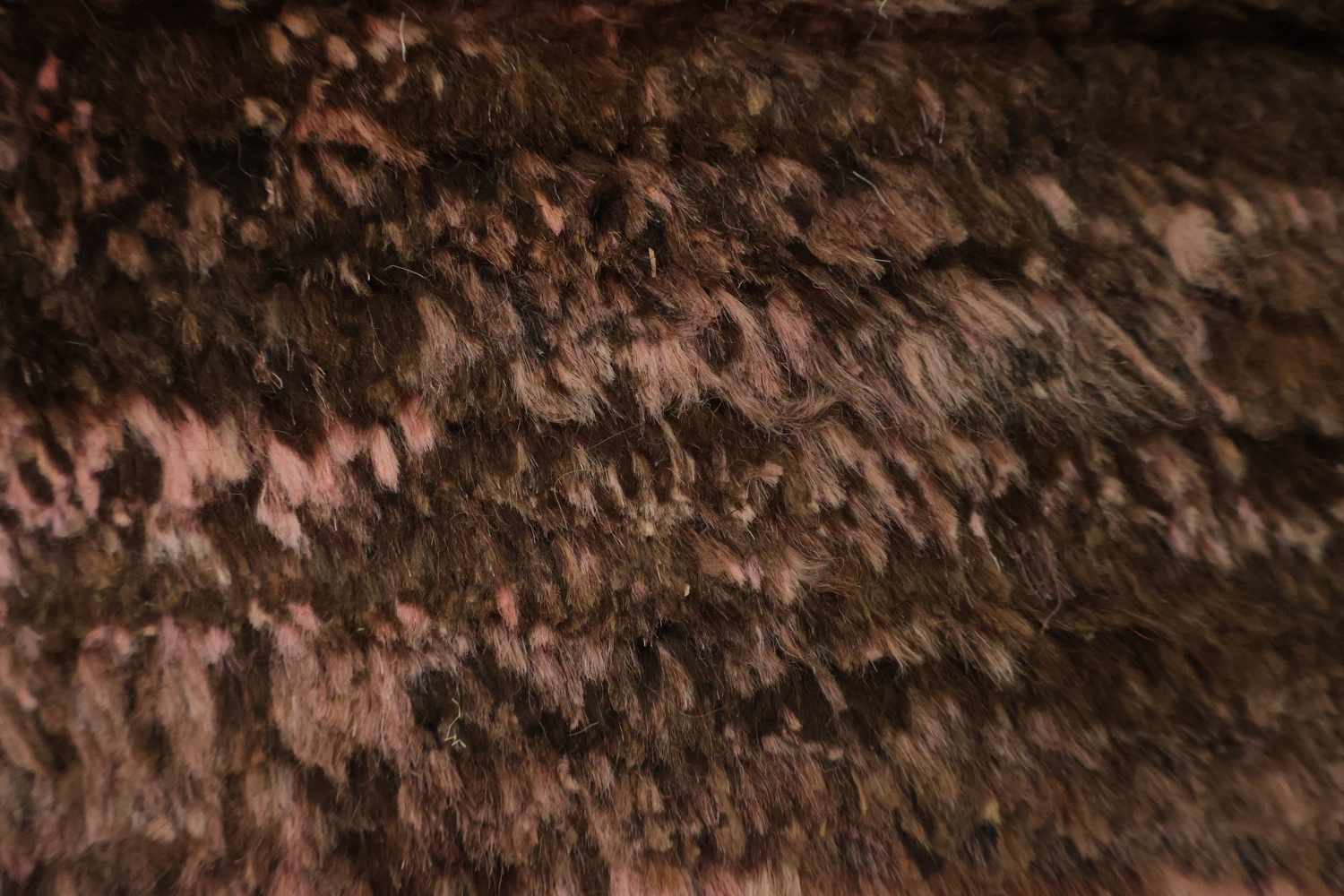 Brown/ Pink Moroccan Wool Area Rug 6x8