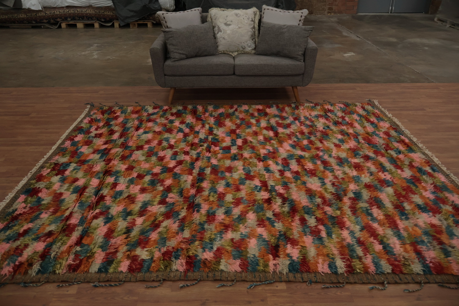 Checkered Moroccan Berber Area Rug 8x10
