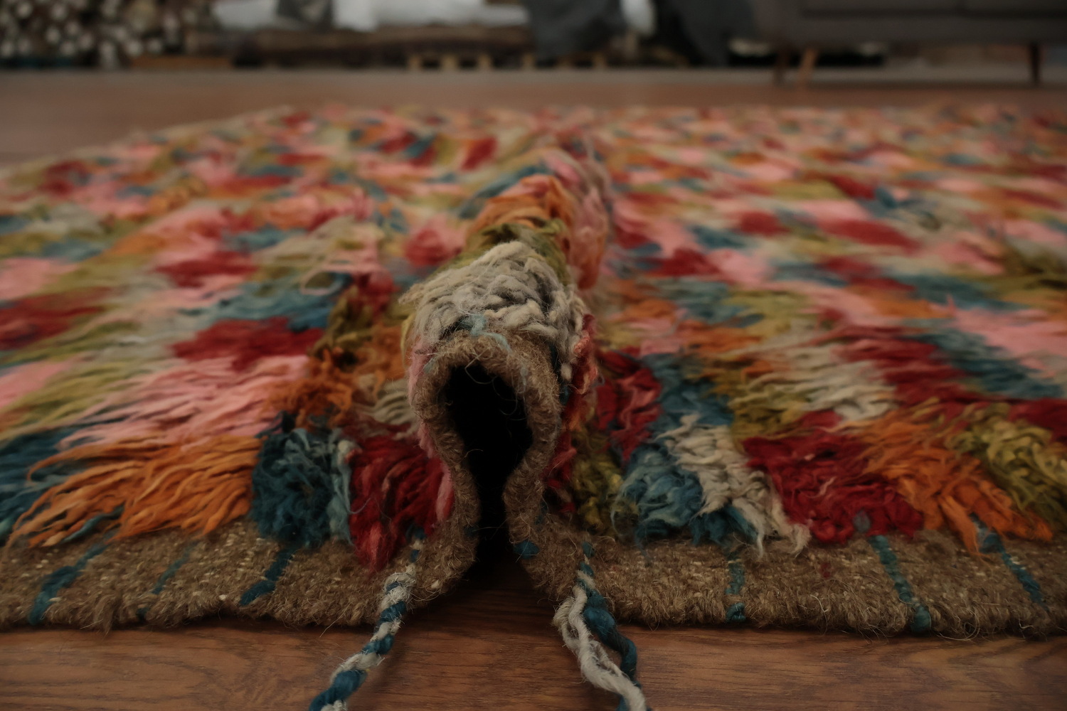 Checkered Moroccan Berber Area Rug 8x10
