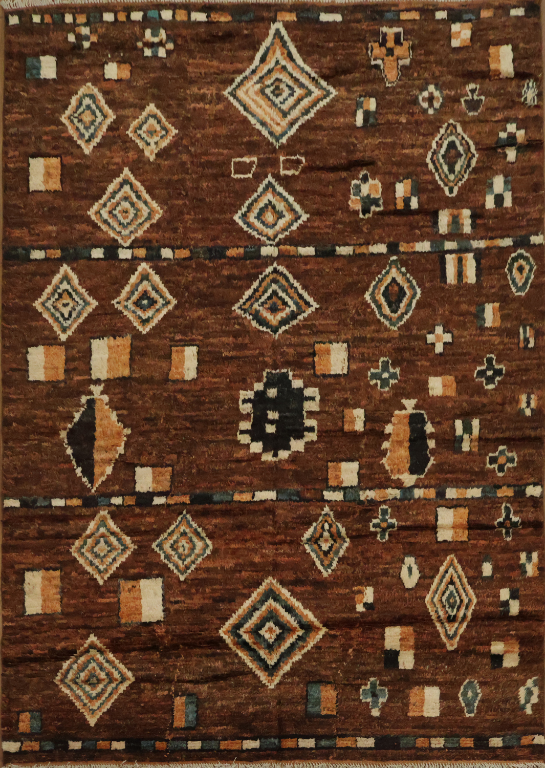 Tribal Moroccan Wool Area Rug 7x10