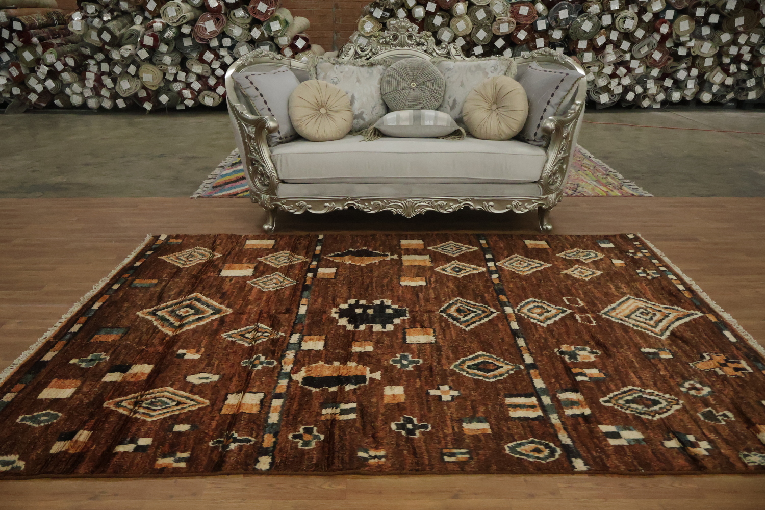 Tribal Moroccan Wool Area Rug 7x10
