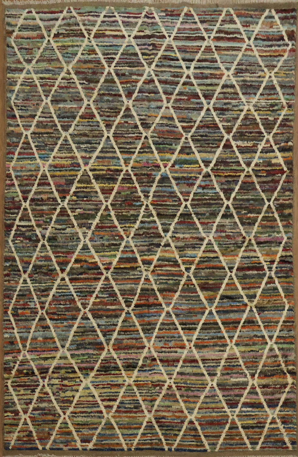 Trellis Moroccan Wool Area Rug 6x10