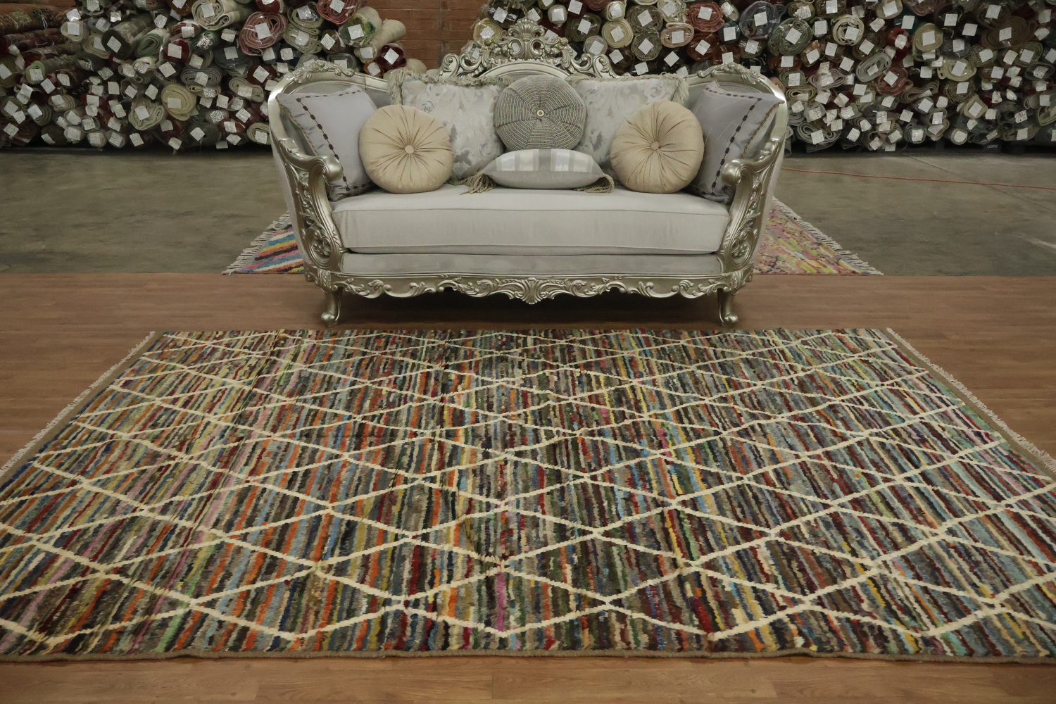 Trellis Moroccan Wool Area Rug 6x10