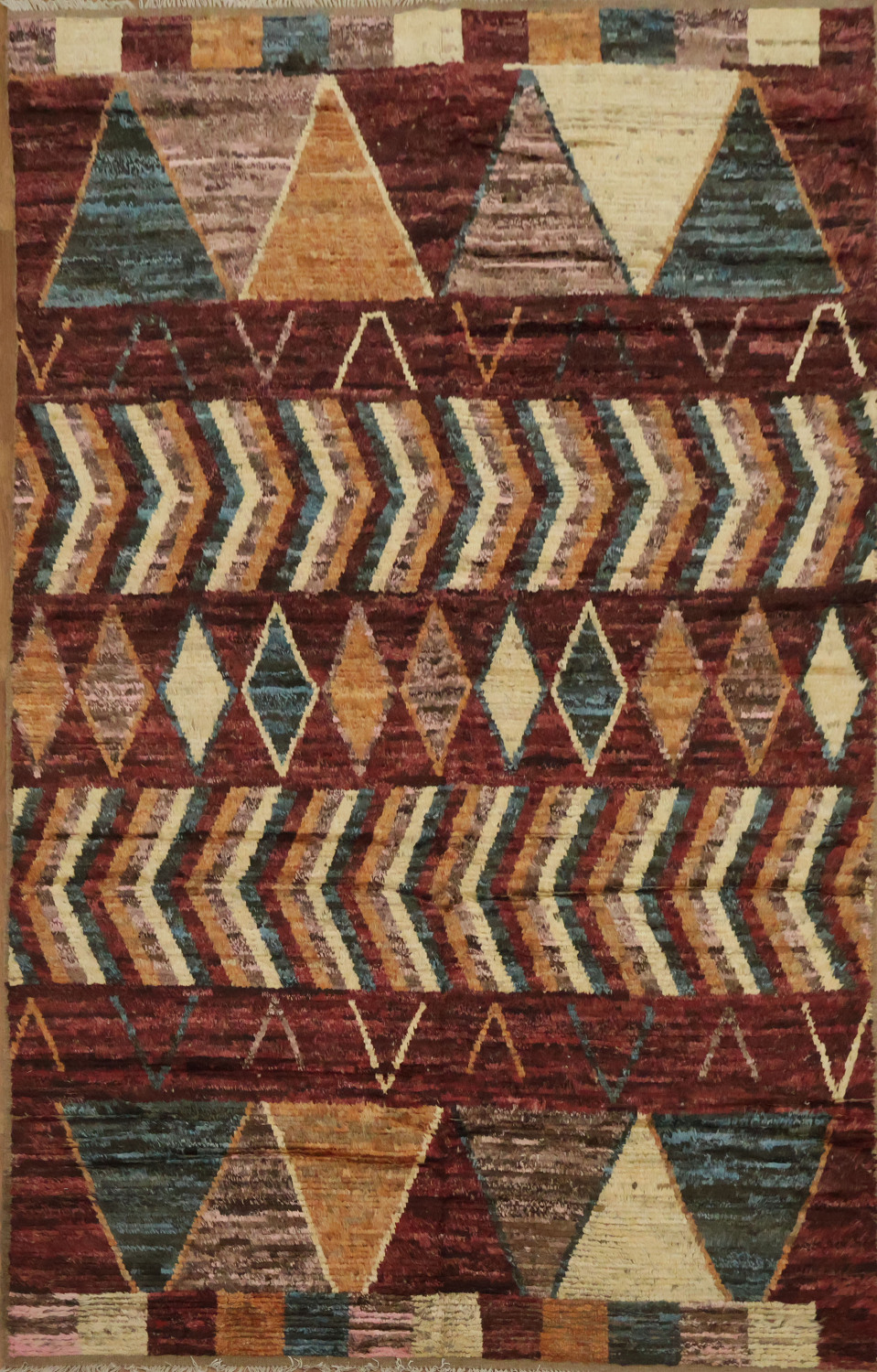 Tribal Wool Moroccan Area Rug 6x10