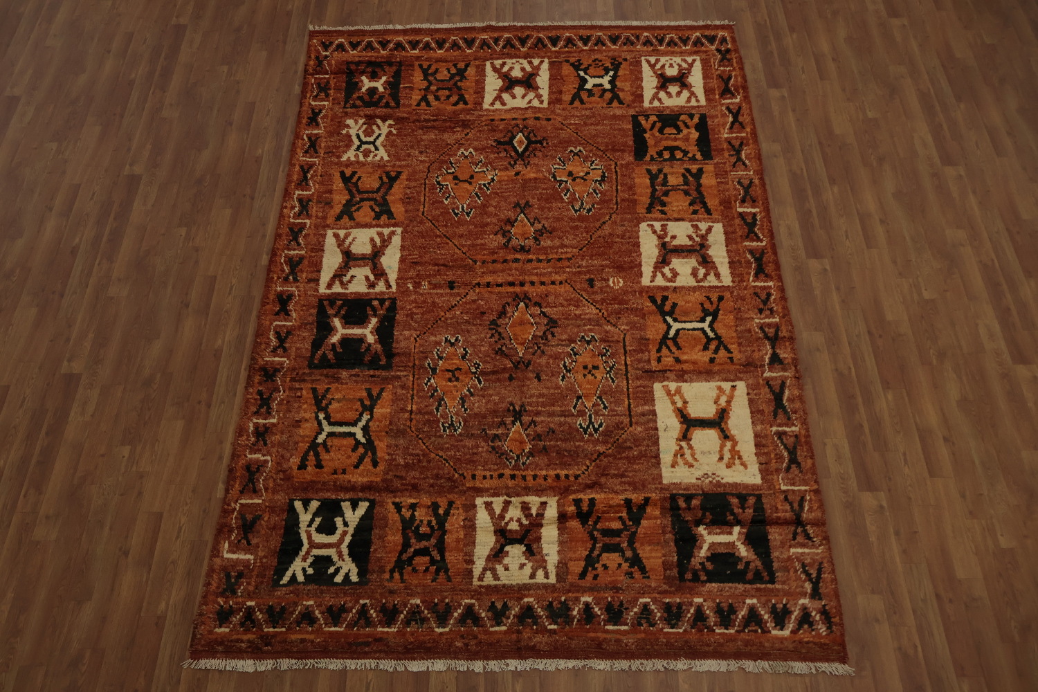 Rustic Tribal Moroccan Area Rug 7x10 Perfect for Cozy Home Interiors