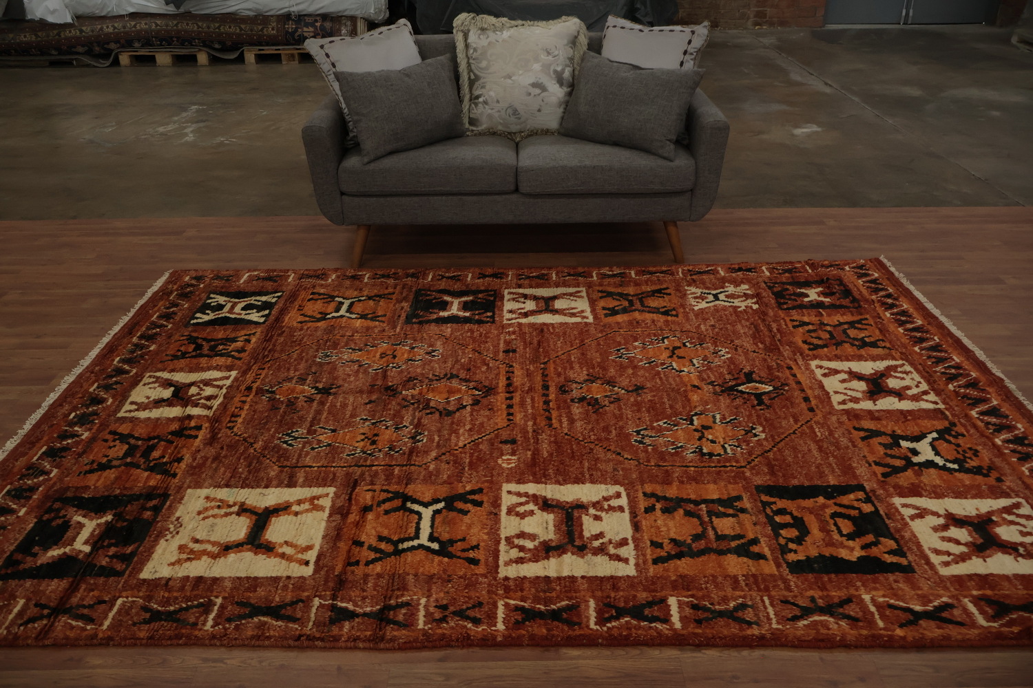 Rustic Tribal Moroccan Area Rug 7x10 Perfect for Cozy Home Interiors