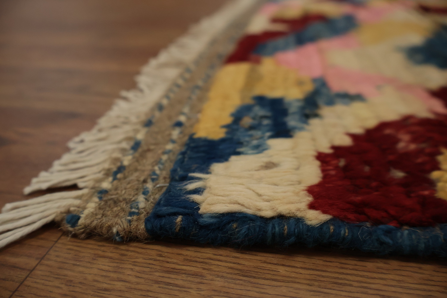 Art-Inspired Moroccan Area Rug 7x10 with Dynamic Shapes and Hues