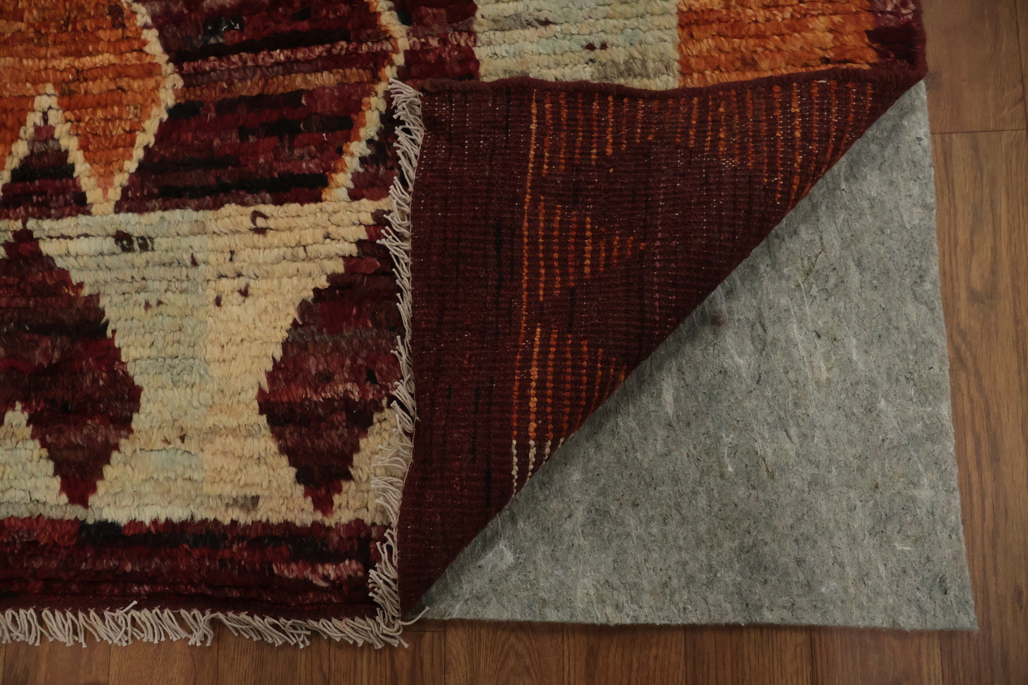 Rustic Bohemian Moroccan Area Rug 8x10 with Tribal Inspired Motifs
