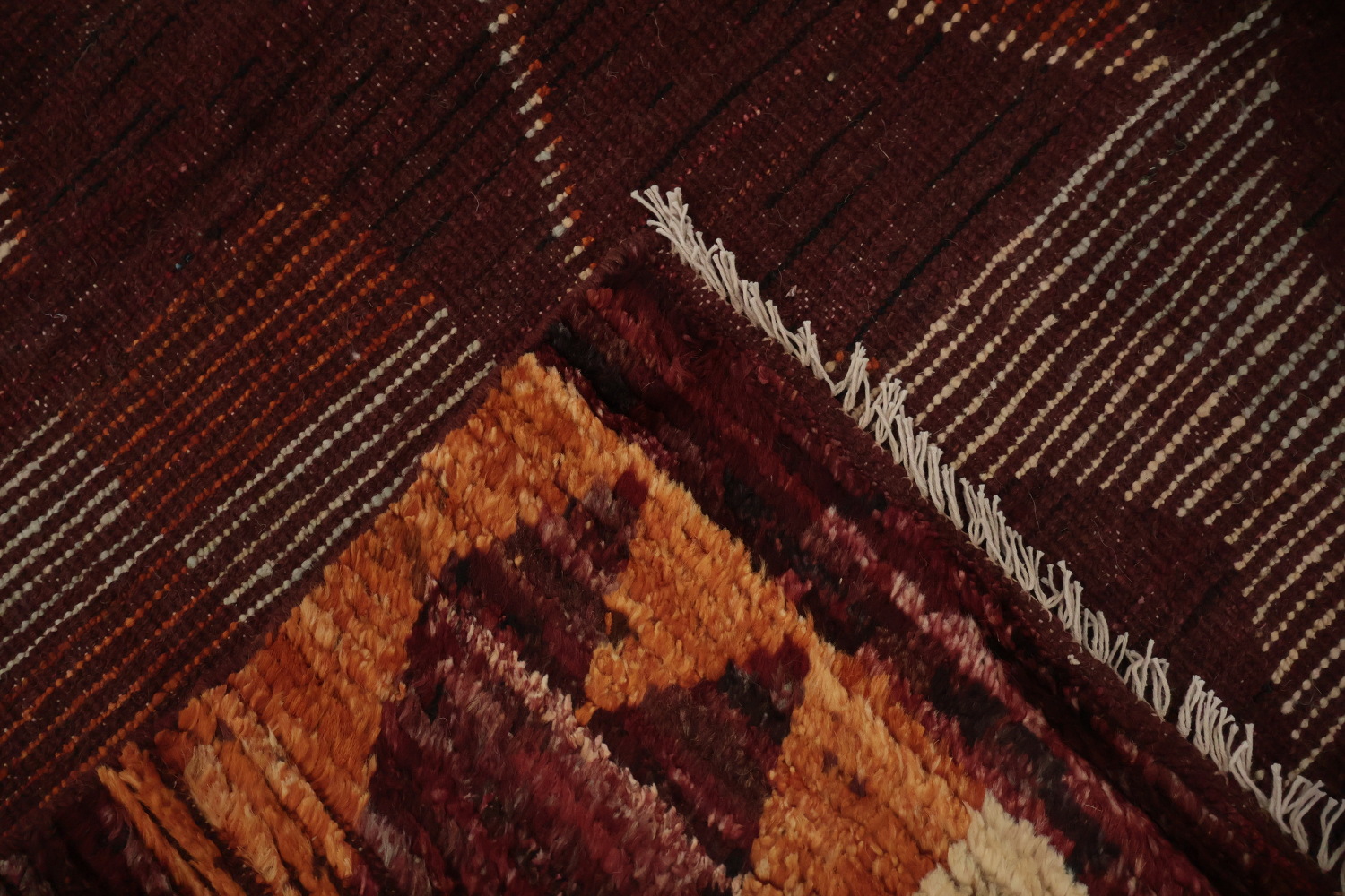 Rustic Bohemian Moroccan Area Rug 8x10 with Tribal Inspired Motifs
