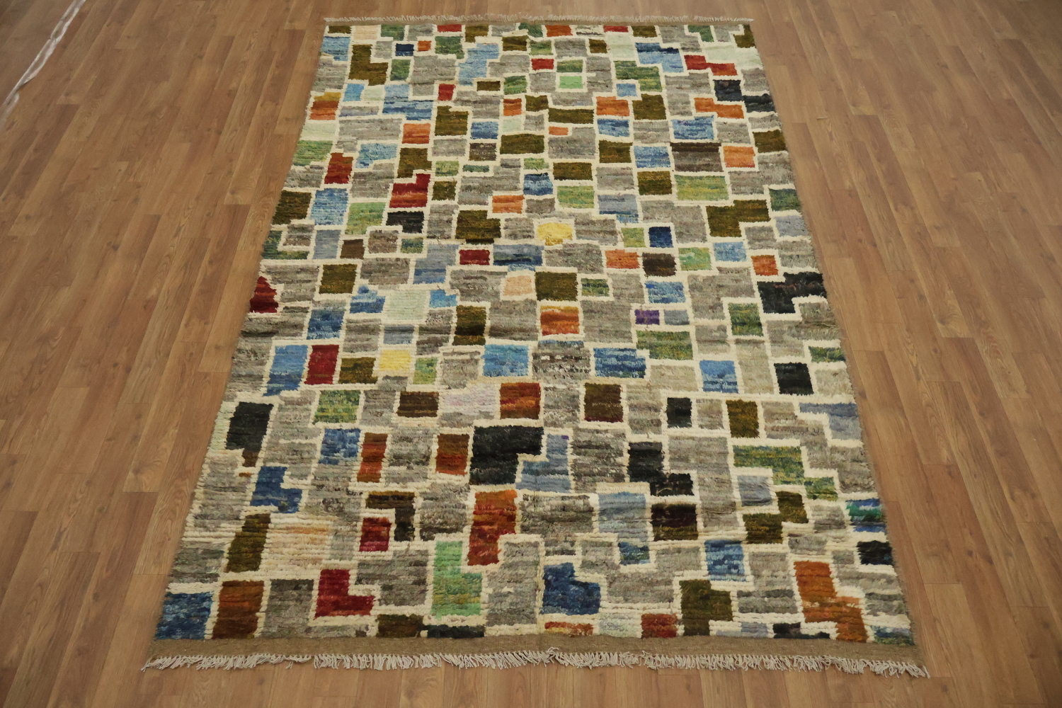 All-Over Wool Moroccan Area Rug 5x8
