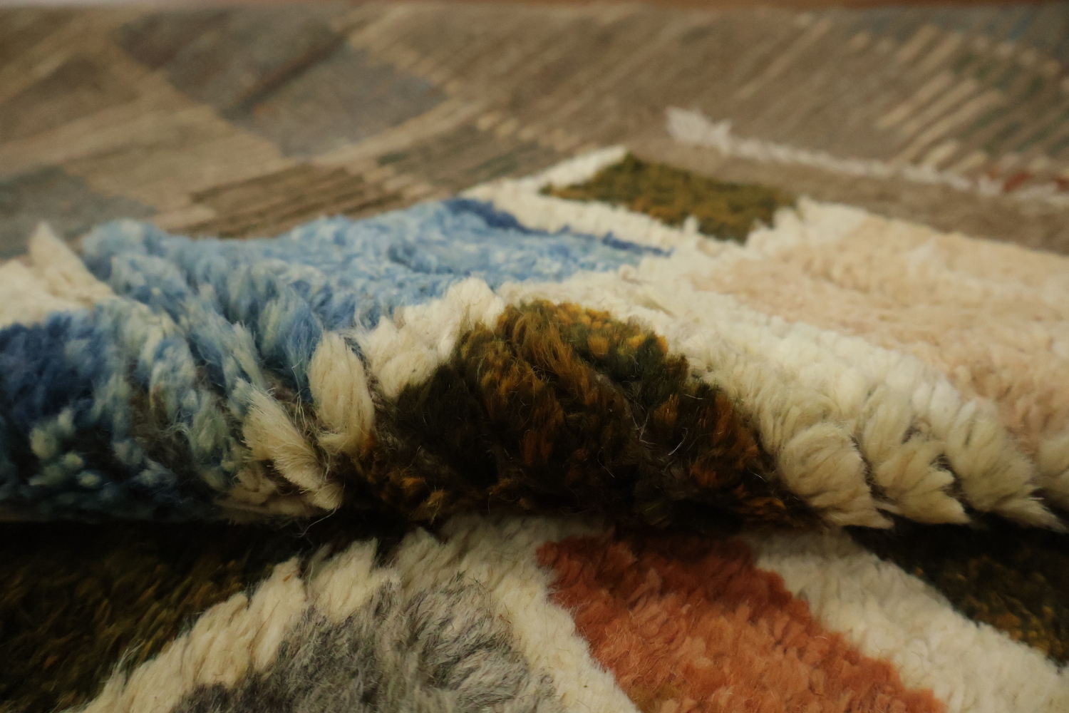 All-Over Wool Moroccan Area Rug 5x8