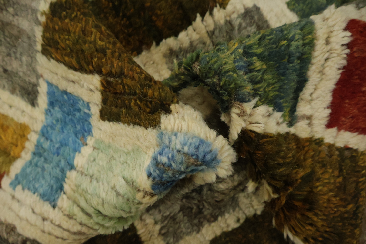 All-Over Wool Moroccan Area Rug 5x8