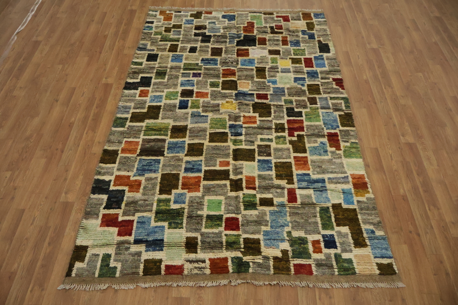 All-Over Wool Moroccan Area Rug 5x8