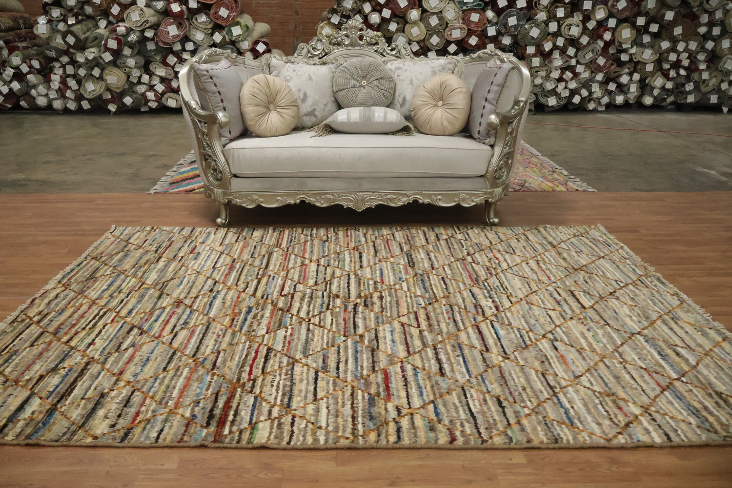 Trellis Moroccan Wool Area Rug 7x10