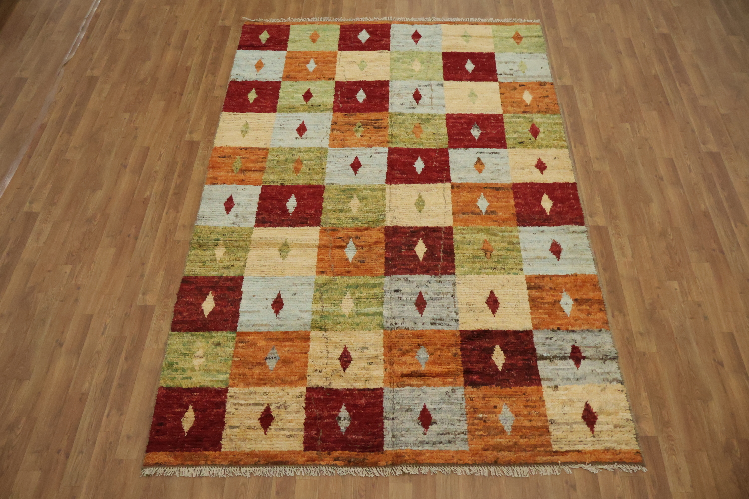 Checkered Moroccan Oriental Area Rug 6x9