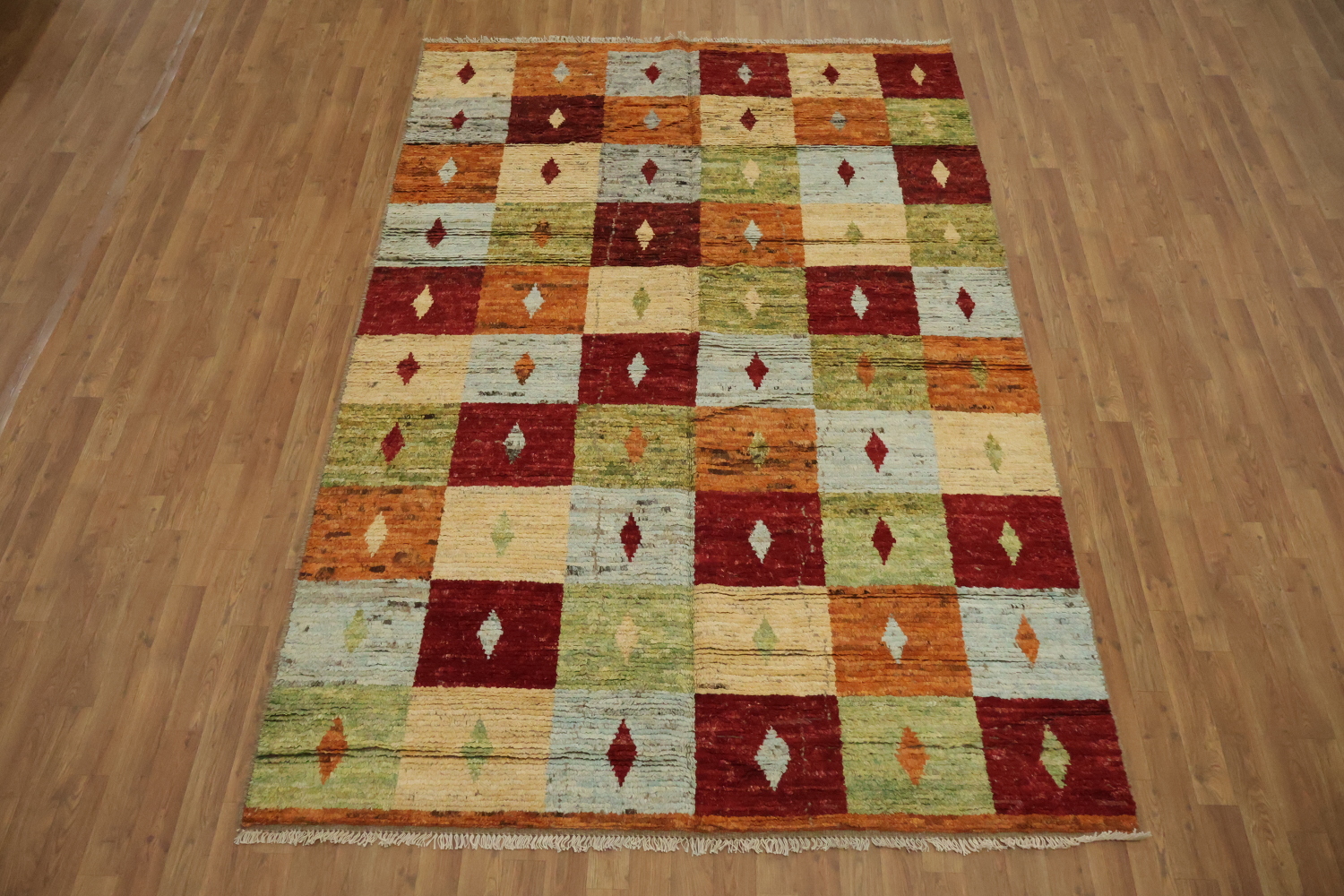 Checkered Moroccan Oriental Area Rug 6x9