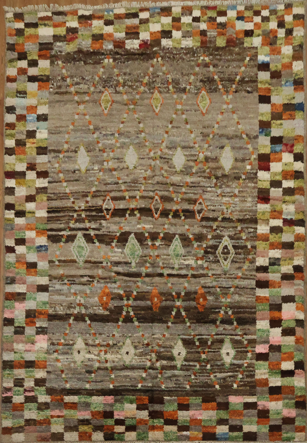 Checkered Moroccan Area Rug 7x10