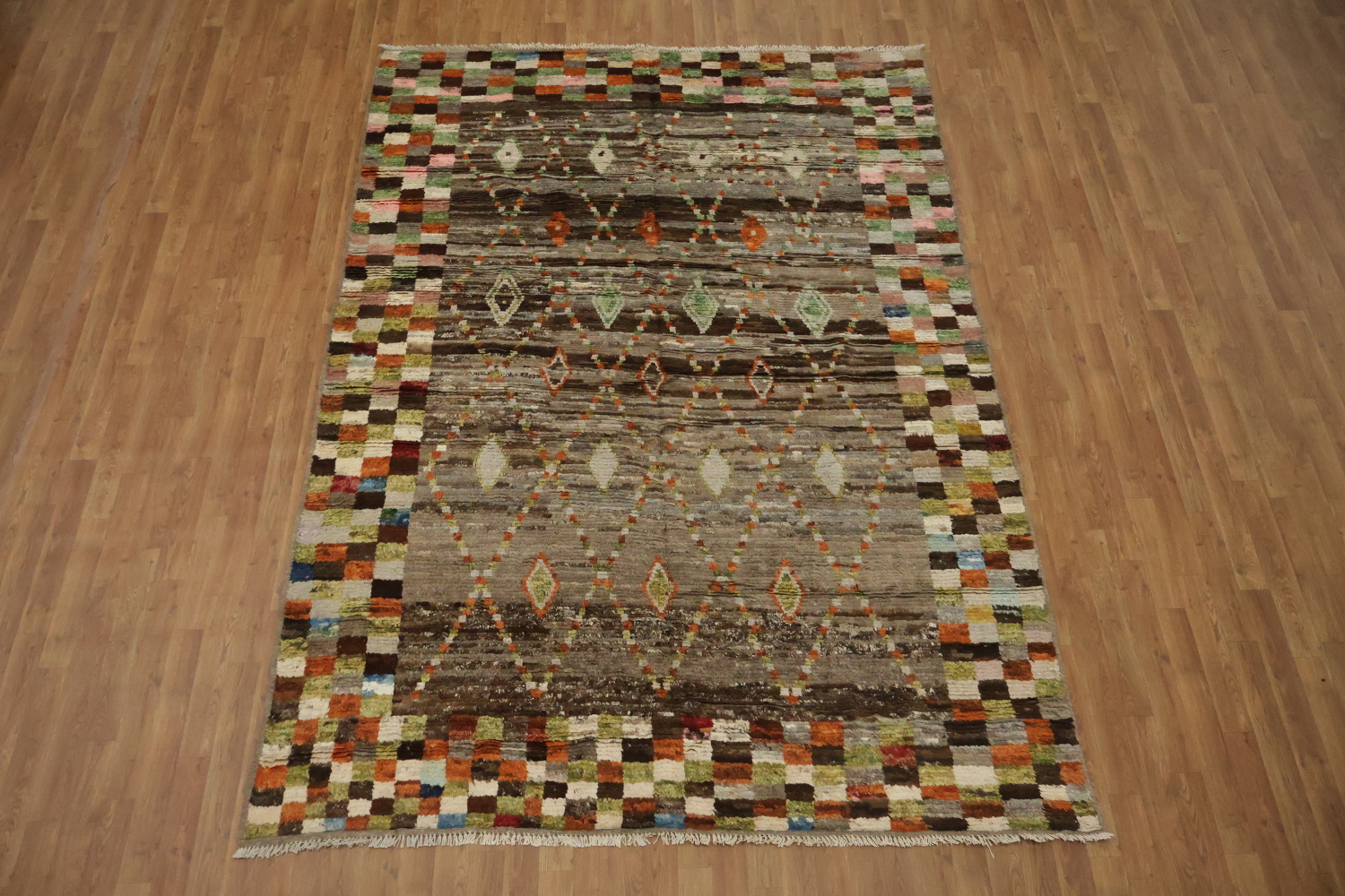 Checkered Moroccan Area Rug 7x10