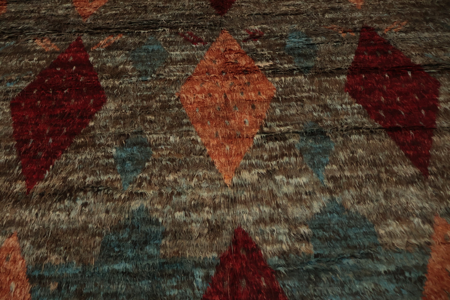 Artisanal Craftsmanship Moroccan Wool Area Rug 8x10 with Warm Colors