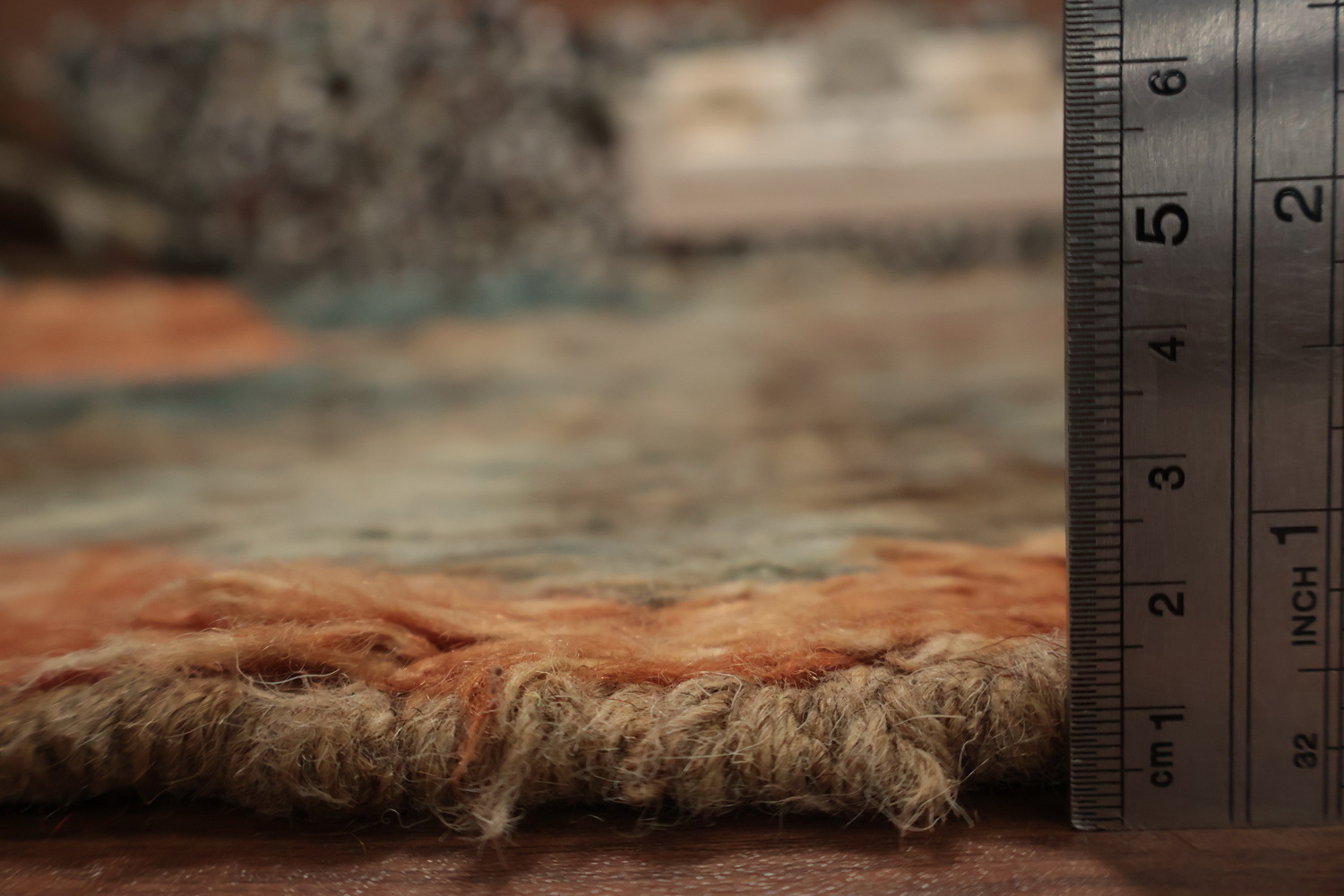Artisanal Craftsmanship Moroccan Wool Area Rug 8x10 with Warm Colors