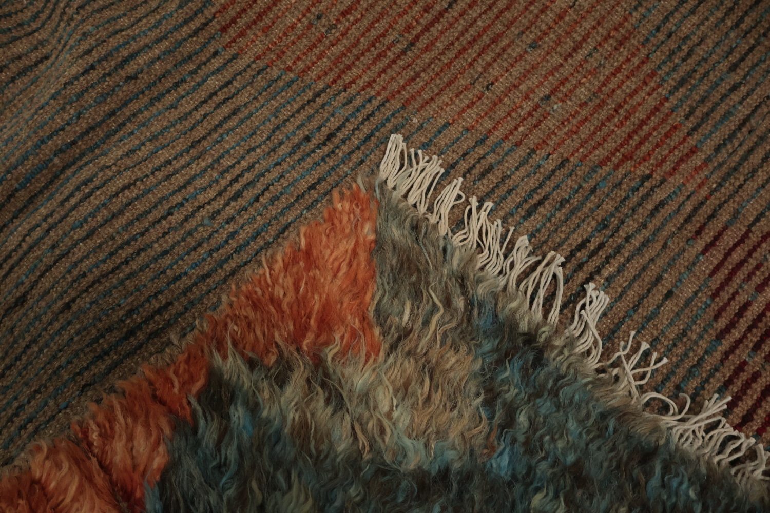 Artisanal Craftsmanship Moroccan Wool Area Rug 8x10 with Warm Colors