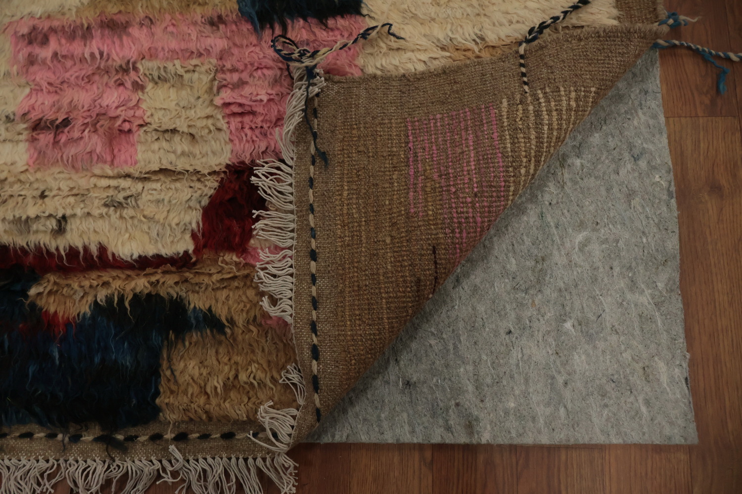 Abstract Art Moroccan Wool Area Rug 8x10 with Rich Textures