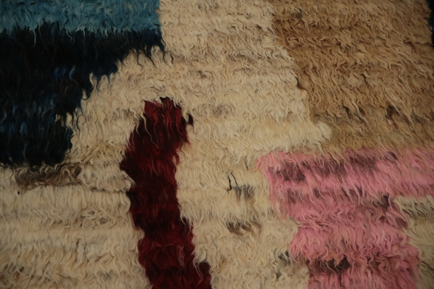 Abstract Art Moroccan Wool Area Rug 8x10 with Rich Textures