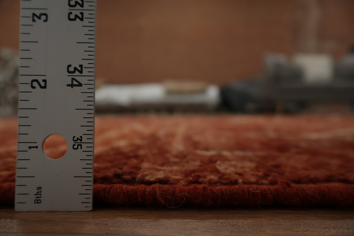 Warm Toned Moroccan Area Rug 7x10 with Subtle Geometric Patterns