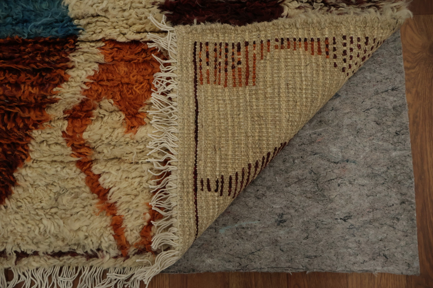 Artistic Geometric Moroccan Area Rug 8x9 with Earthy Tones