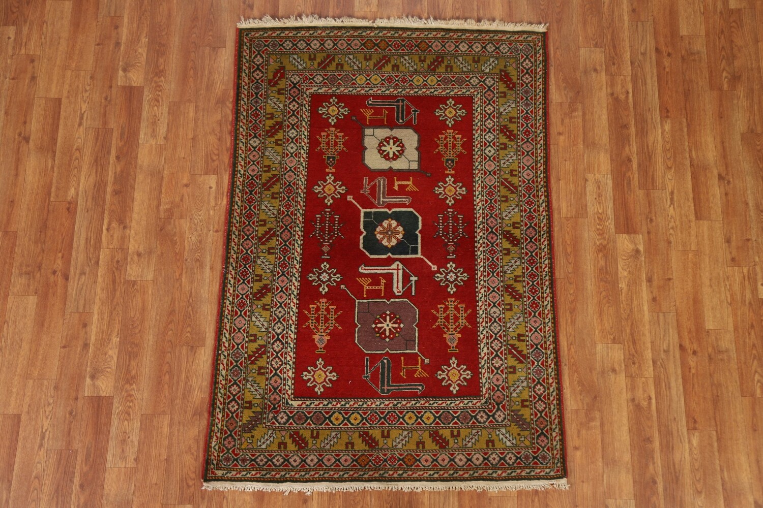 Antique Vegetable Dye Shirvan Area Rug 3x5
