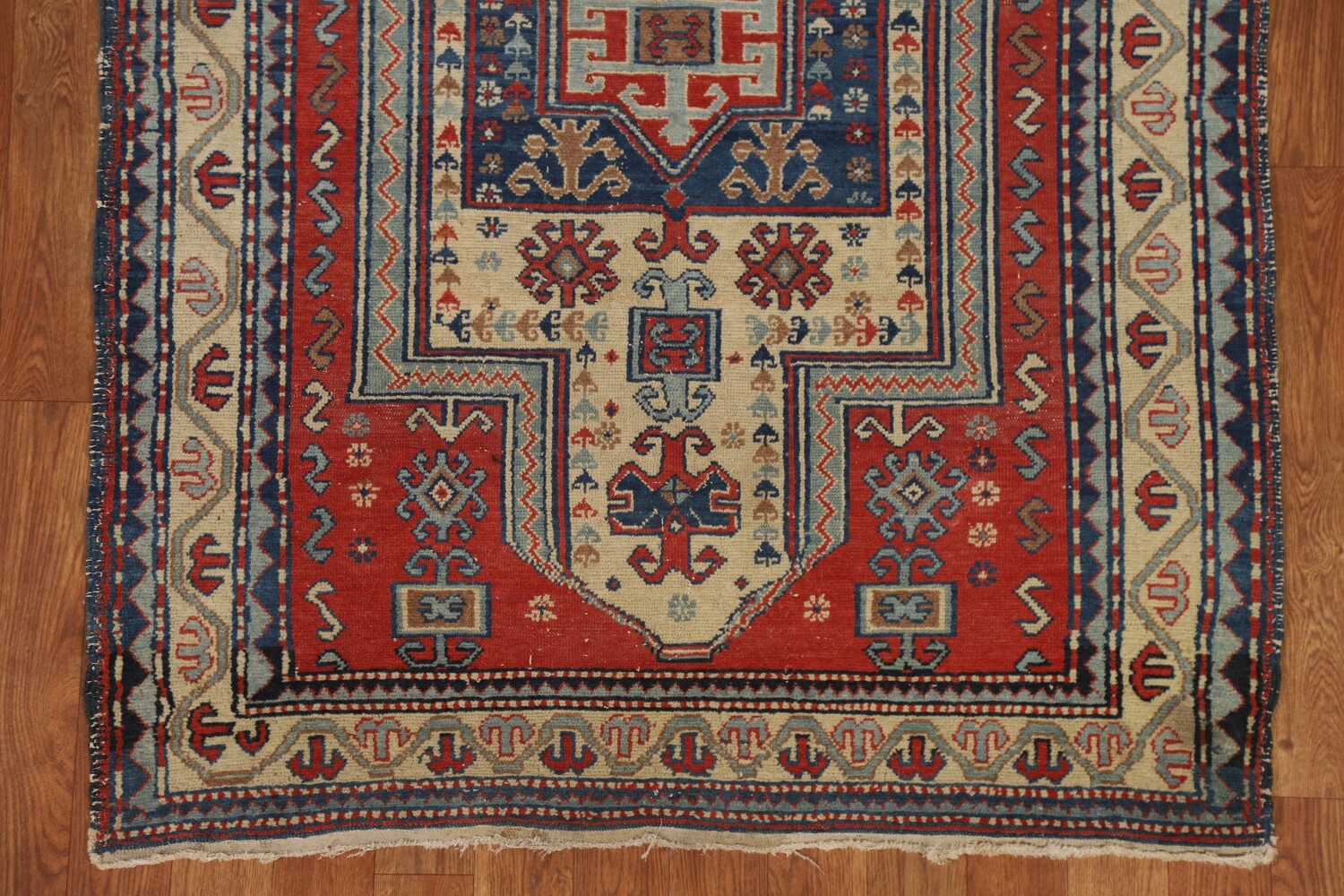Pre-1900 Antique Vegetable Dye Shirvan-Kazak Area Rug 3x5