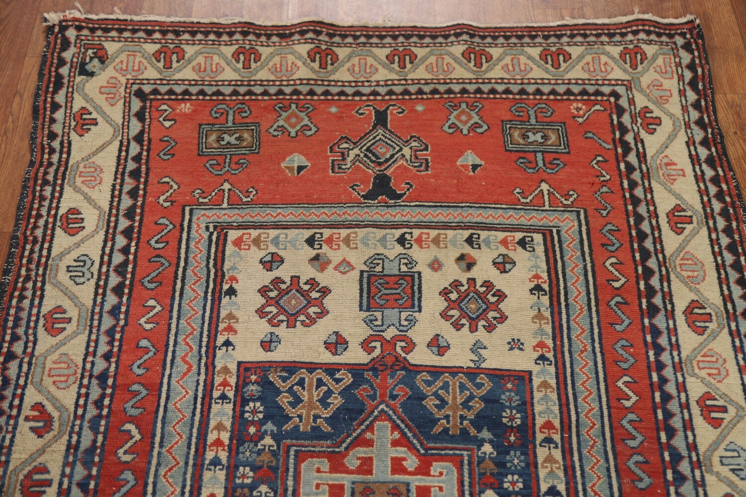 Pre-1900 Antique Vegetable Dye Shirvan-Kazak Area Rug 3x5