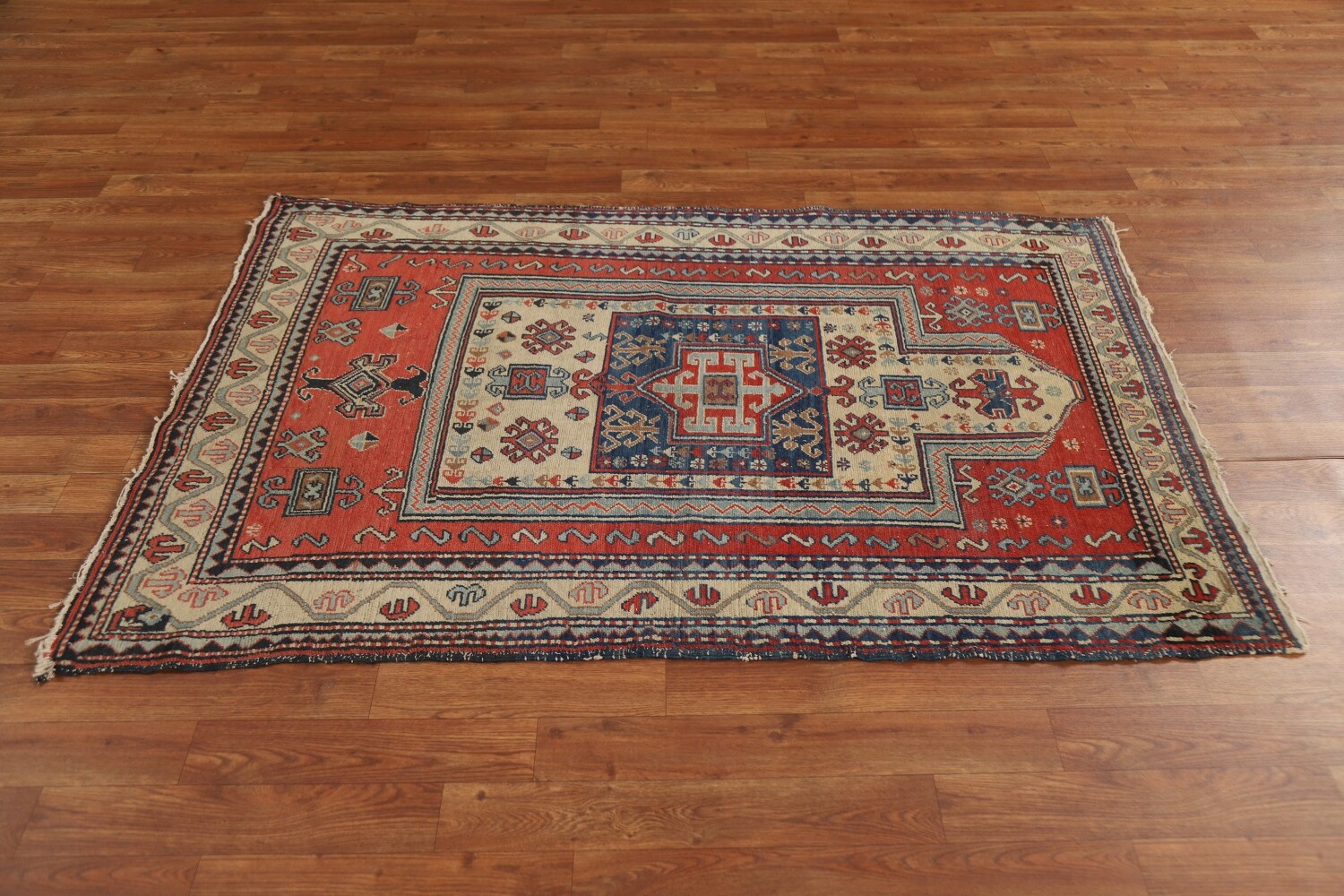 Pre-1900 Antique Vegetable Dye Shirvan-Kazak Area Rug 3x5