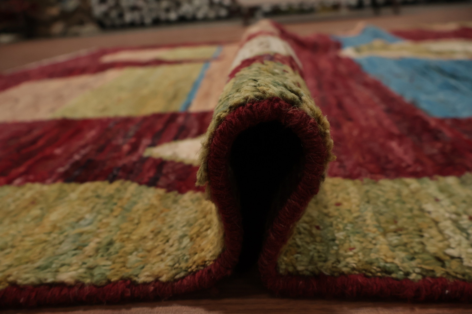 Elegant Geometric Design Moroccan Wool Area Rug 7x9