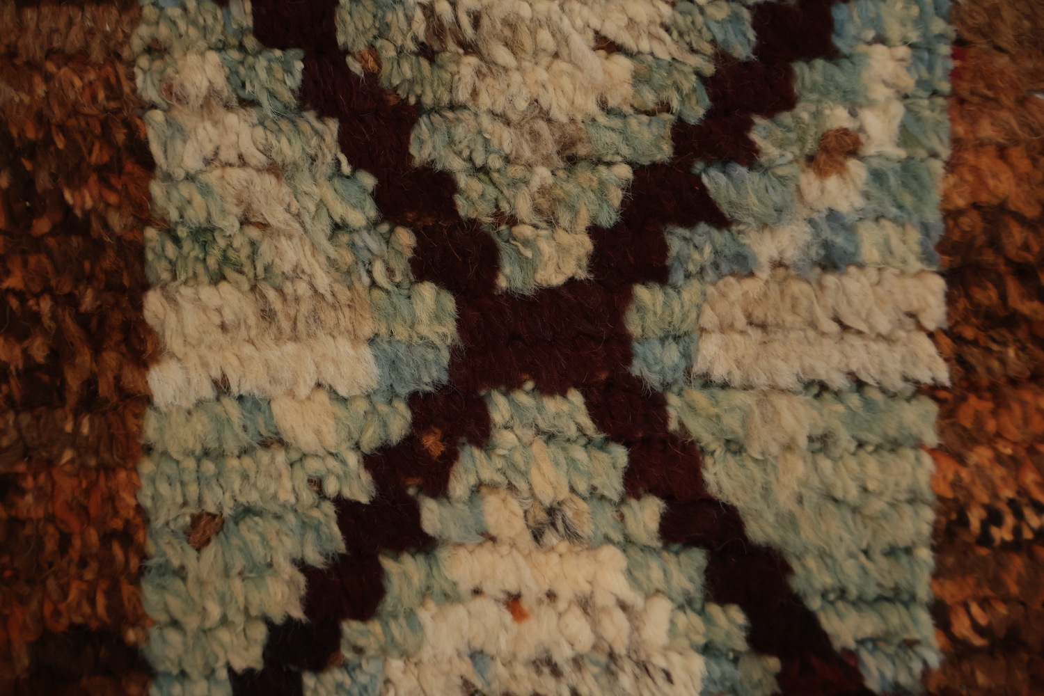 Handmade Beauty Moroccan Area Rug 7x10 with Bold Patterns