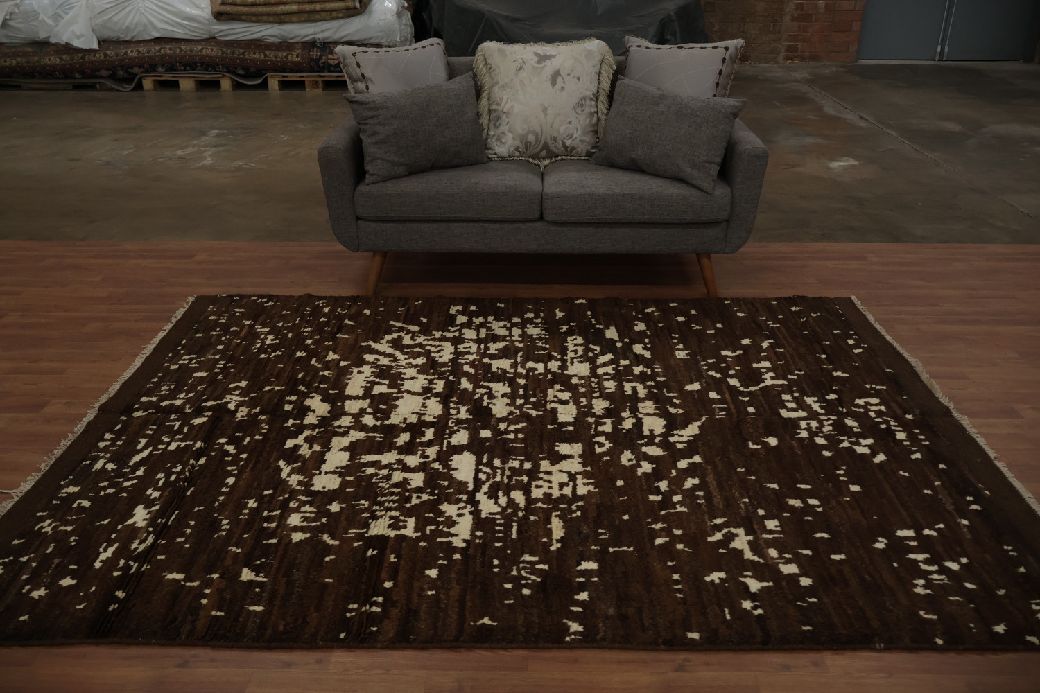 Earthy Tone Moroccan Area Rug 6x9 for Artistic Living Spaces