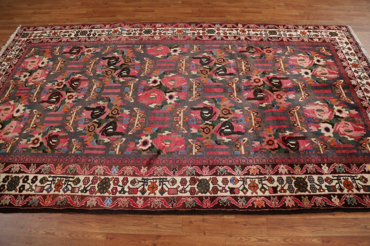 Vintage Bakhtiari Persian Area Rug 5x10