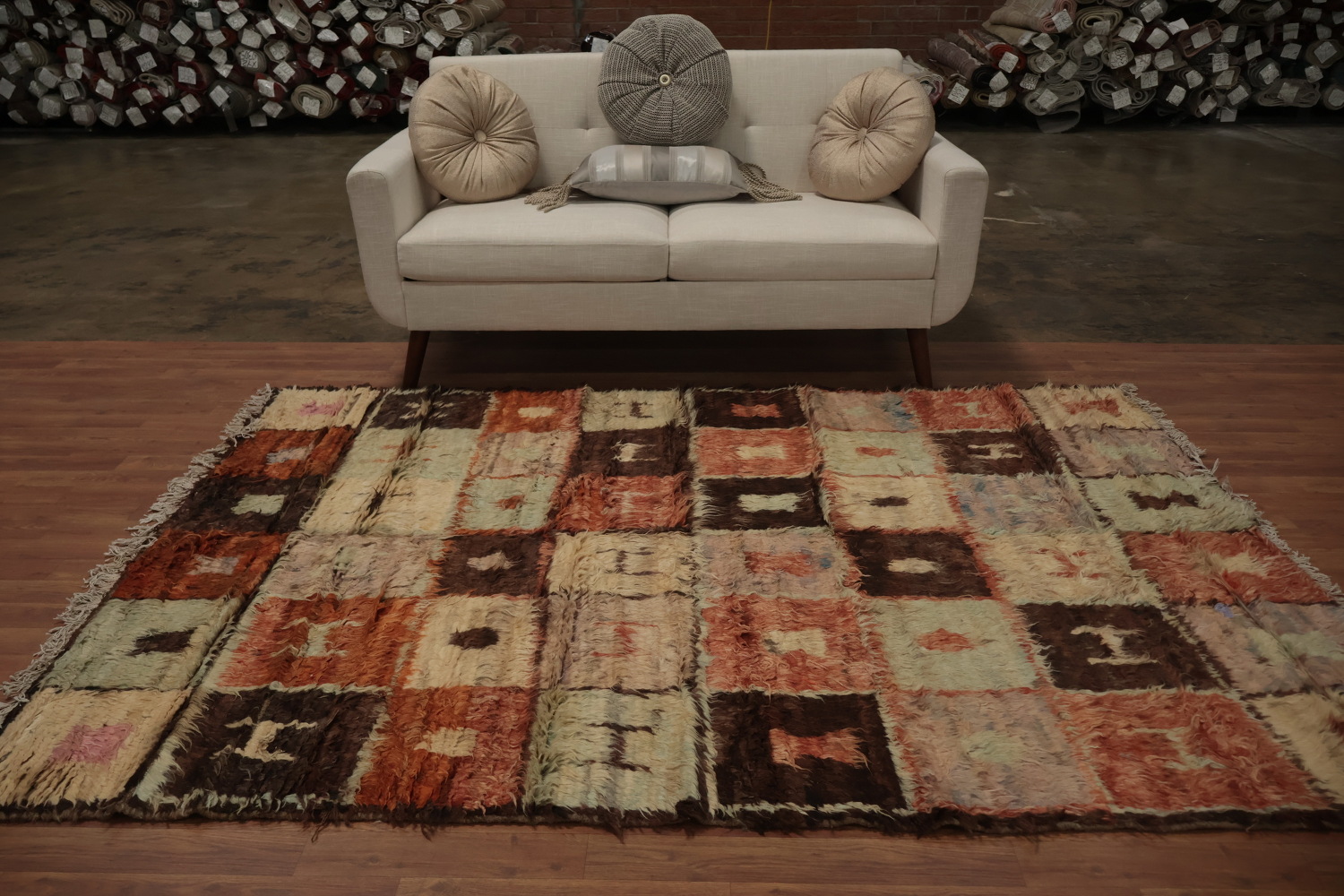 Premium Geometric Boho Moroccan Berber Area Rug 6x8