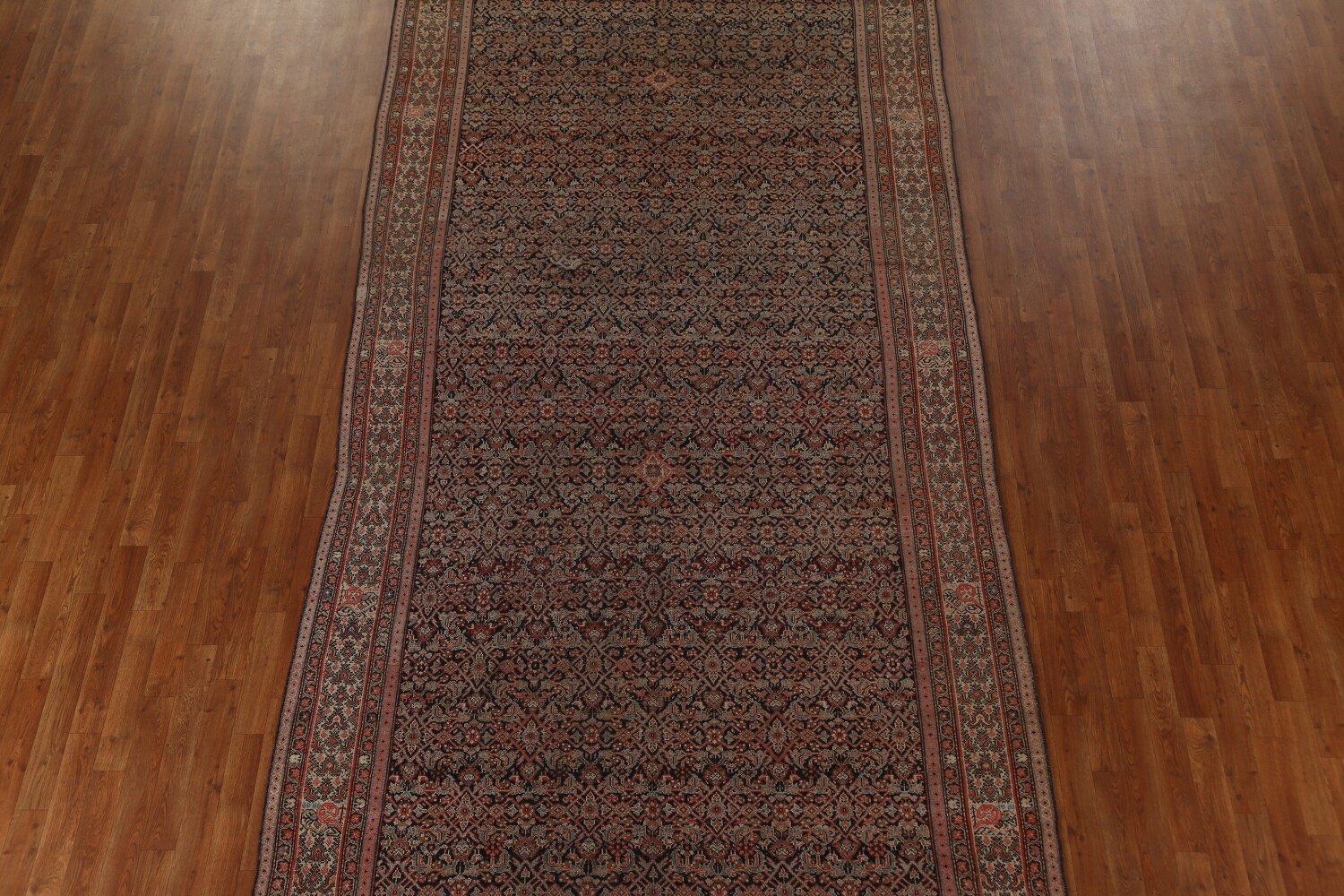 Pre-1900 Antique Vegetable Dye Malayer Persian Rug 7x16
