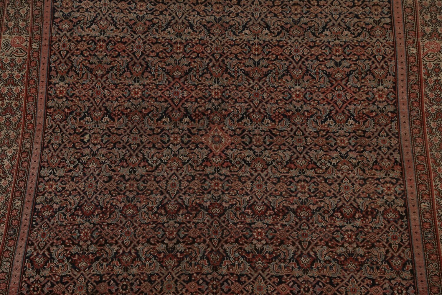 Pre-1900 Antique Vegetable Dye Malayer Persian Rug 7x16