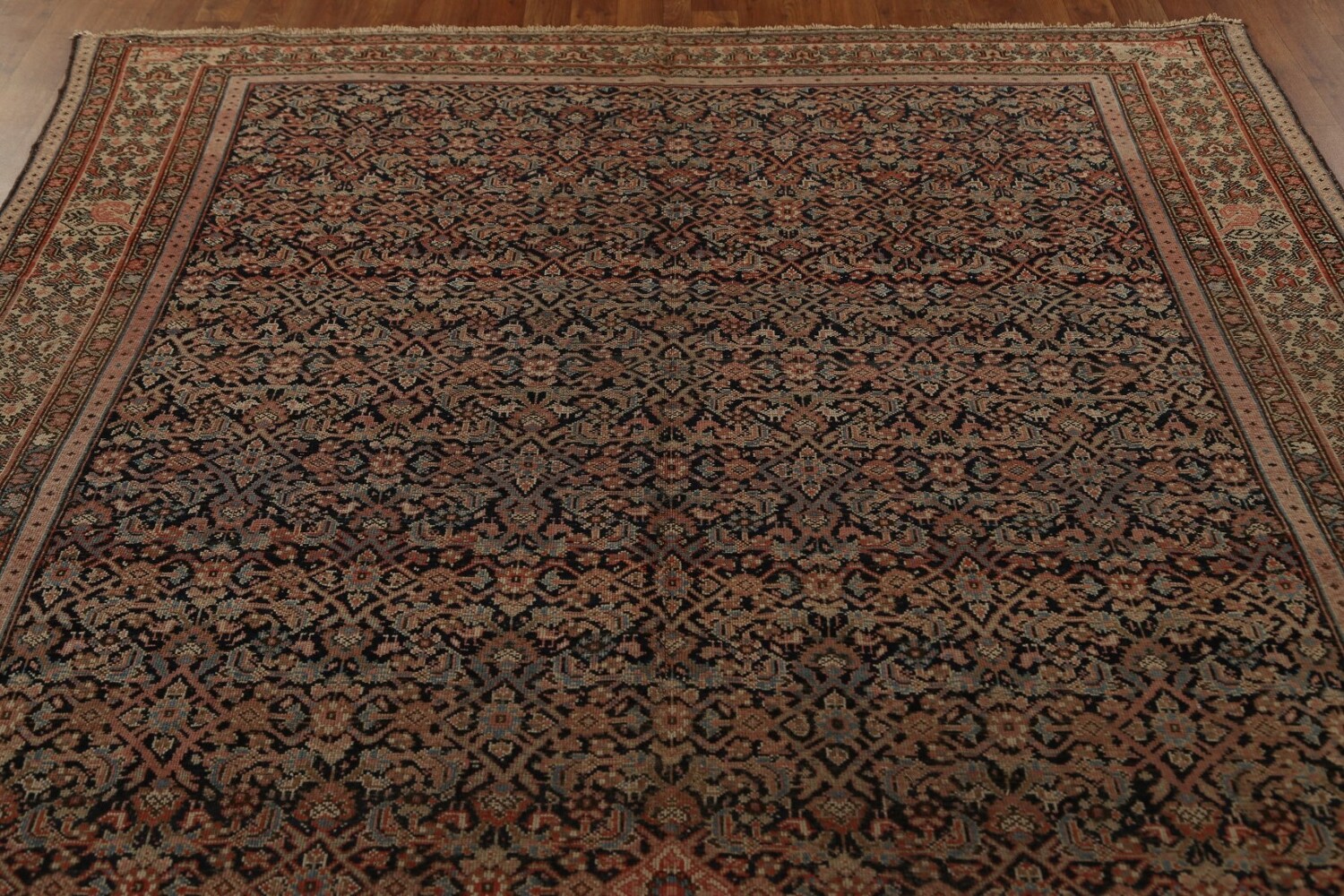Pre-1900 Antique Vegetable Dye Malayer Persian Rug 7x16