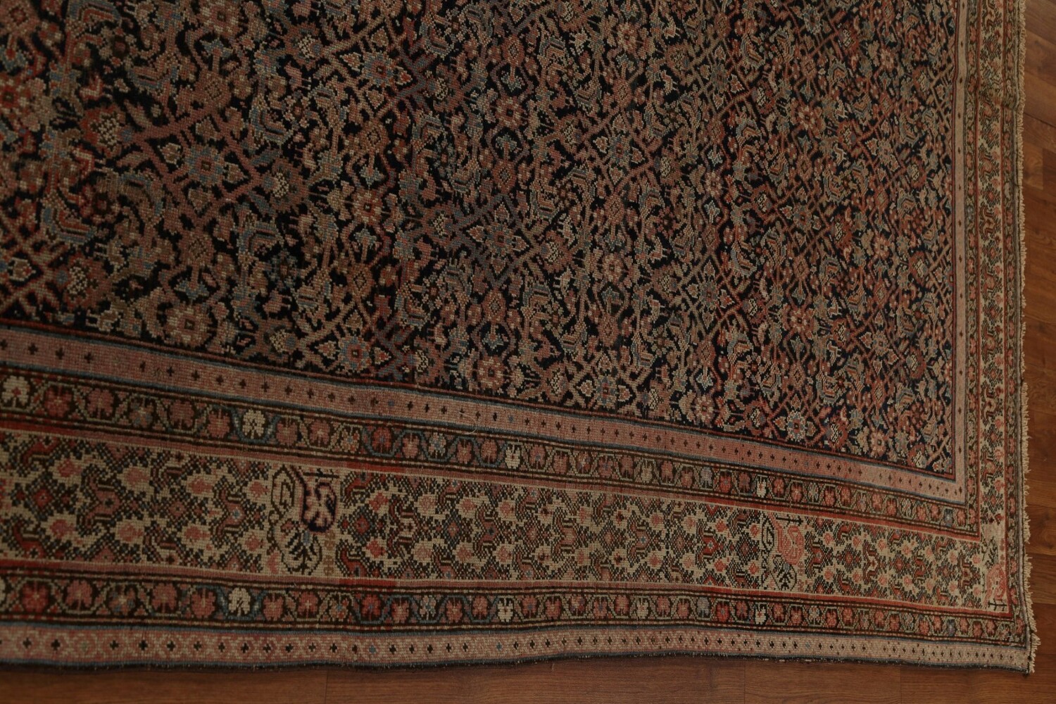 Pre-1900 Antique Vegetable Dye Malayer Persian Rug 7x16