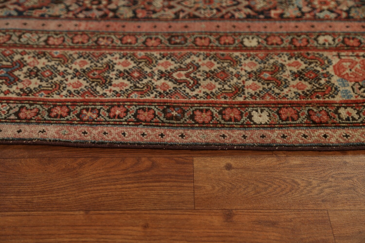 Pre-1900 Antique Vegetable Dye Malayer Persian Rug 7x16