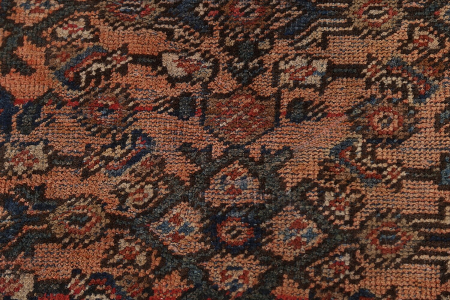 Pre-1900 Antique Vegetable Dye Mahal Persian Rug 11x17