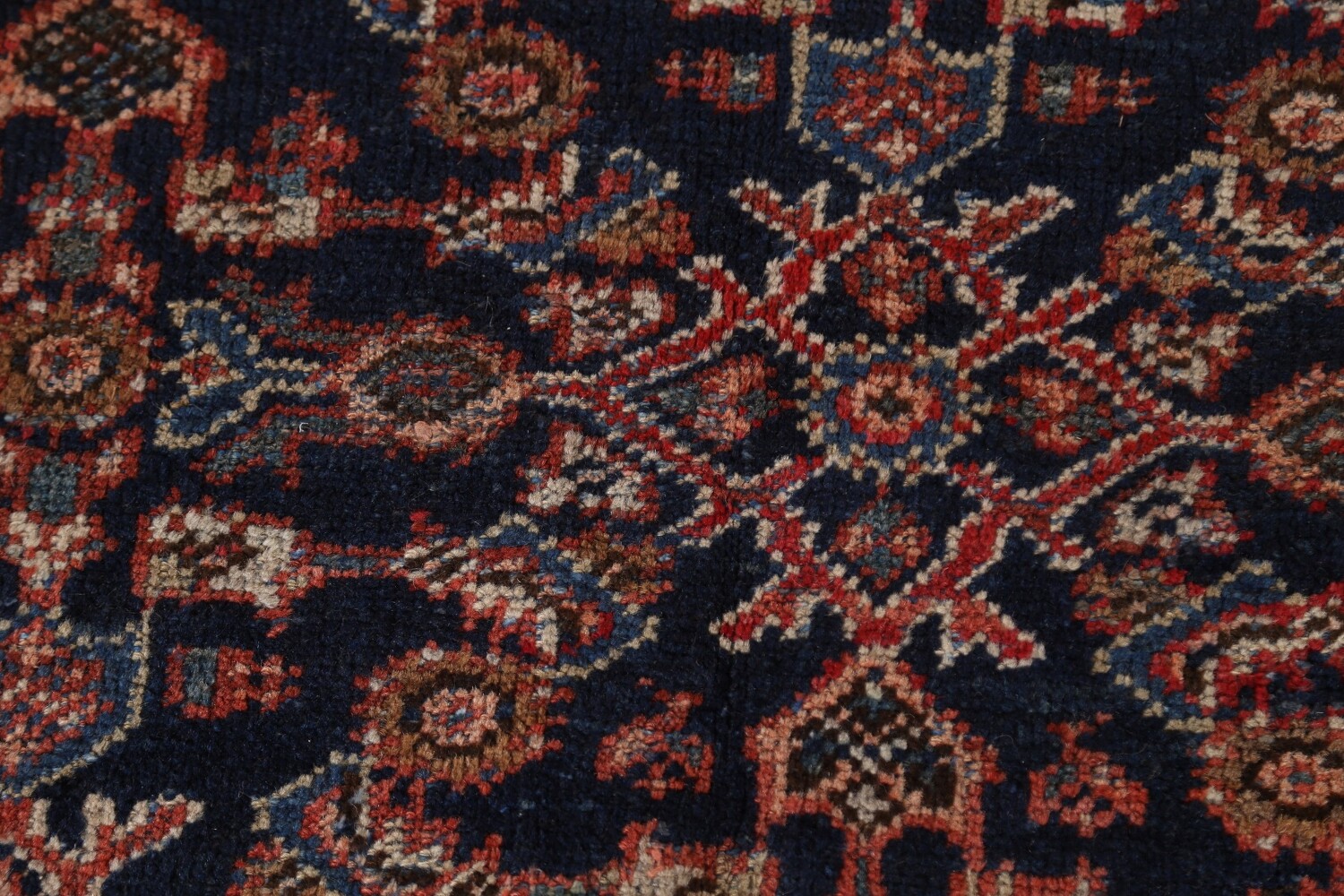 Pre-1900 Antique Vegetable Dye Mahal Persian Rug 11x17