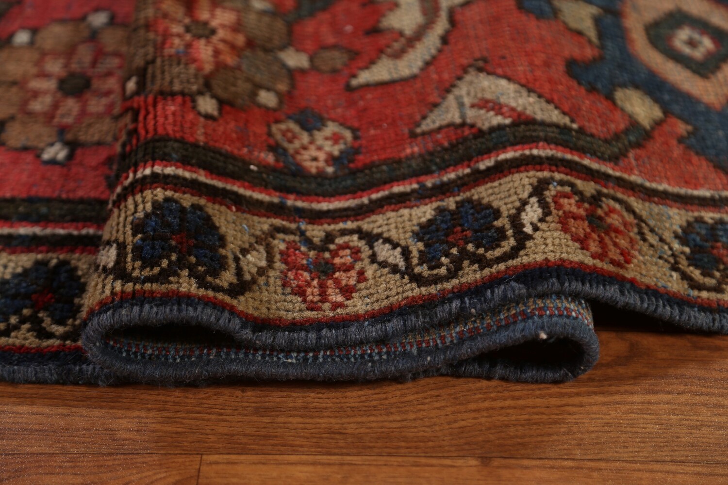 Pre-1900 Antique Vegetable Dye Mahal Persian Rug 11x17
