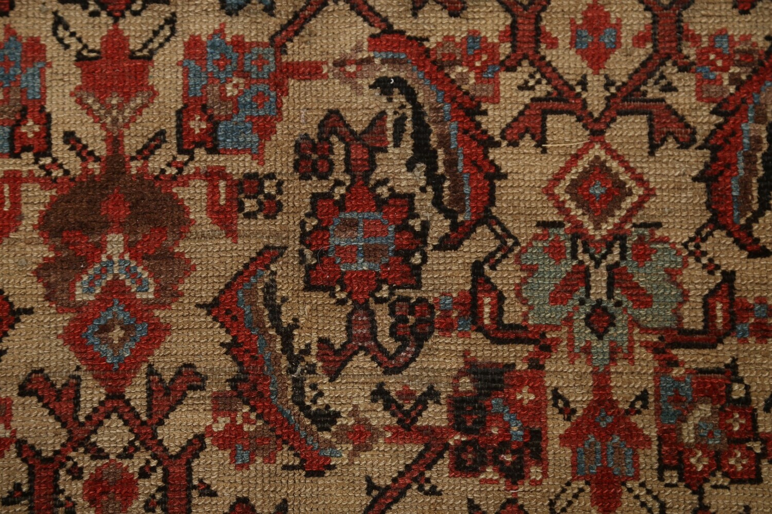 Pre-1900 Antique Vegetable Dye Heriz Bakhshayesh Persian Rug 7x13