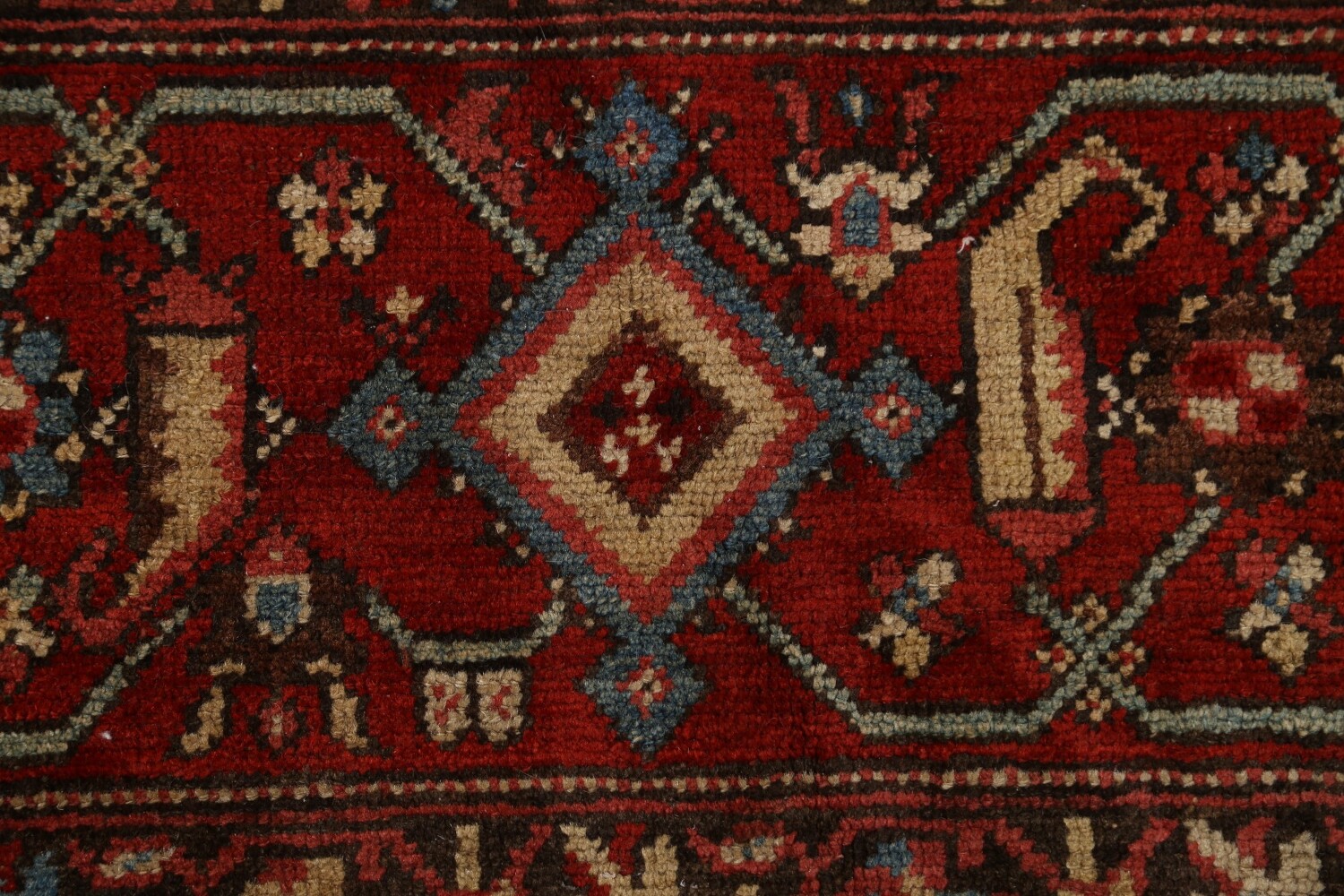 Pre-1900 Antique Vegetable Dye Heriz Bakhshayesh Persian Rug 7x13