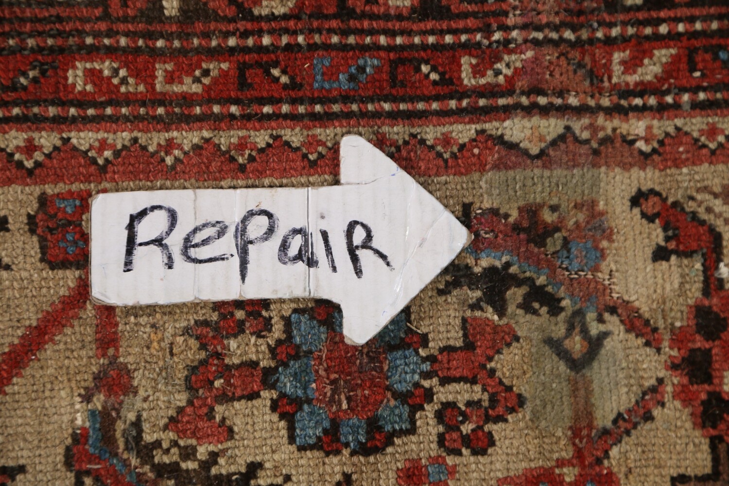 Pre-1900 Antique Vegetable Dye Heriz Bakhshayesh Persian Rug 7x13